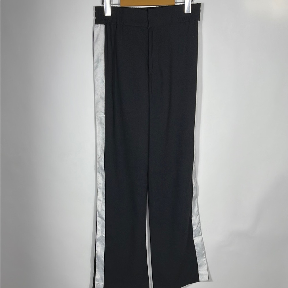 Kendall & Kylie Black Pants with White Side Stripes